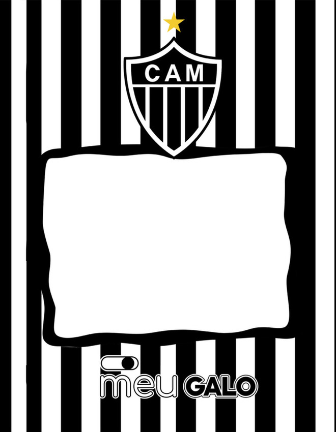 Convite de aniversário Atlético Mineiro para editar e imprimir